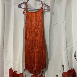 Dress with  built in under shorts . Stretch fabric. Junior size L